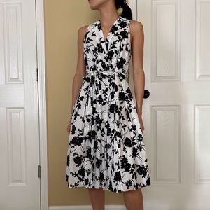 Vintage floral midi dress